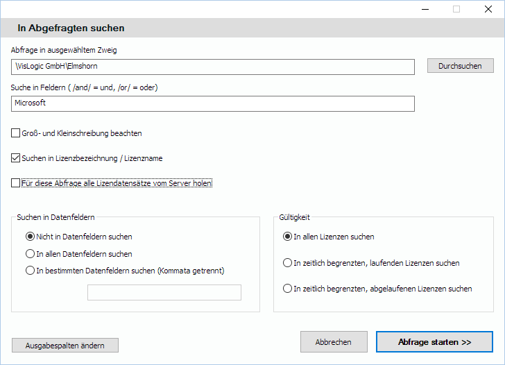 Lan-Inspector 12 – Screenshot zu In Abgefragten suchen