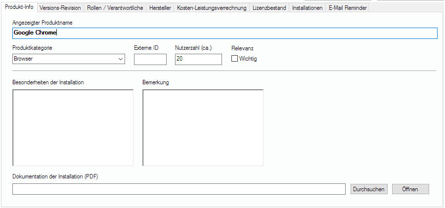 Lan-Inspector 12 – Screenshot zu Produkt-Info-Tab