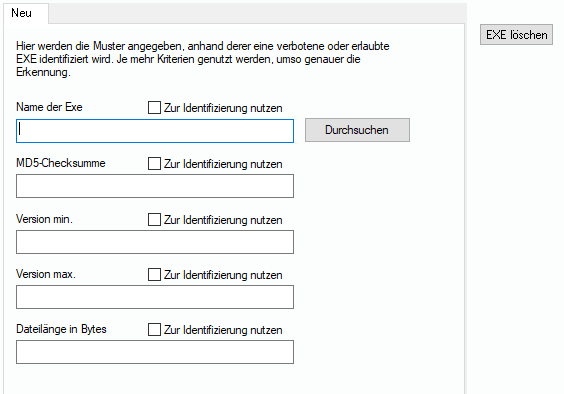 Lan-Inspector 12 – Screenshot zu „Manuelle EXE“
