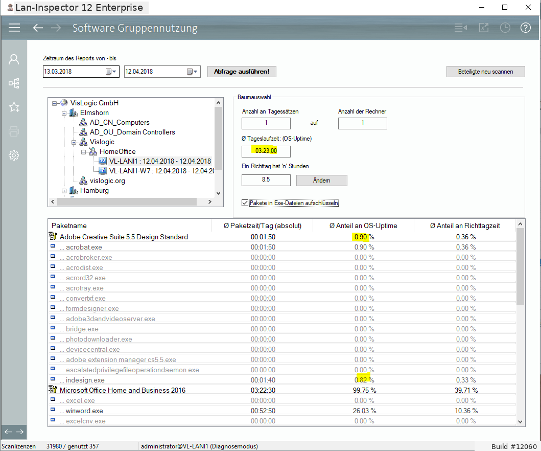 Lan-Inspector 12 – Screenshot zu Beschreibung der Funktionsweise