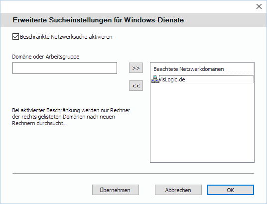 Lan-Inspector 12 – Screenshot zu Auf bestimmte Netzwerkgruppen beschränken