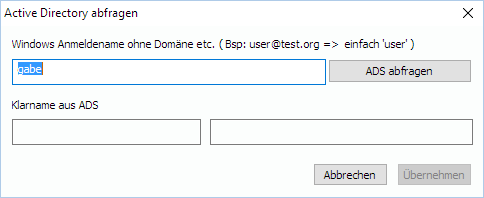 Lan-Inspector 12 – Screenshot zu Active Directory Import