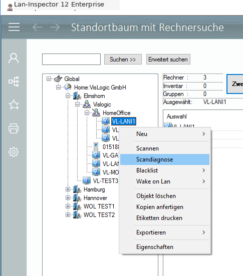 Lan-Inspector 12 – Screenshot zu Rechner per Scan inventarisieren (3)
