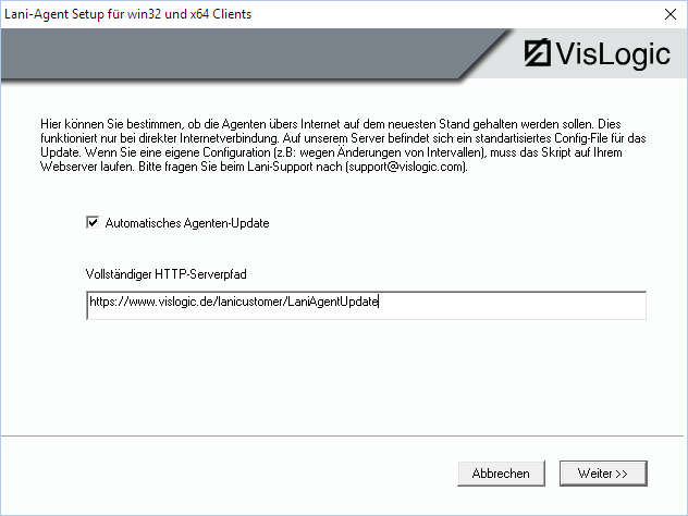 Lan-Inspector 12 – Screenshot zu Automatisches Agenten-Update über das Internet (2)