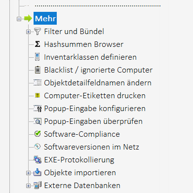 Lan-Inspector 12 – Screenshot zu Mehr Inventarisierung: Weitere Funktionen