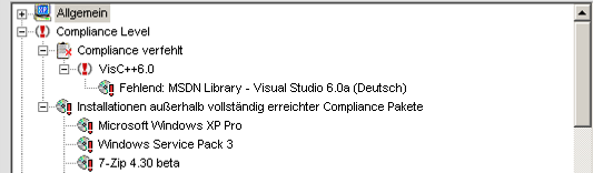 Lan-Inspector 12 – Screenshot zu Compliance Level in der Objekt-Detailansicht