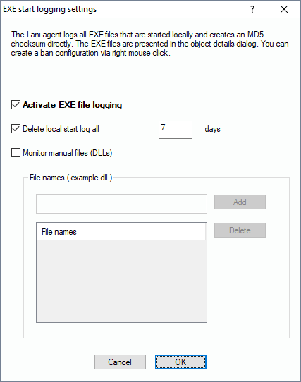 Lan-Inspector 12 screenshot for EXE Logging on Clients