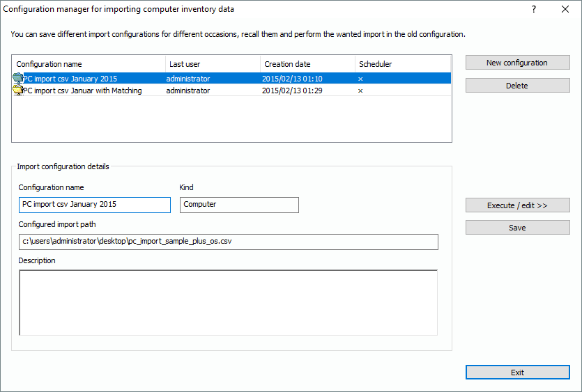 Lan-Inspector 12 screenshot for Import Configuration Manager