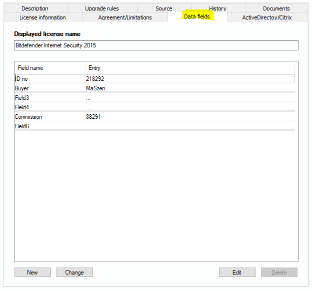 Lan-Inspector 12 screenshot for License Data Fields