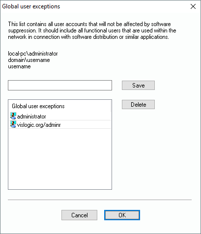 Lan-Inspector 12 screenshot for Global Exceptions