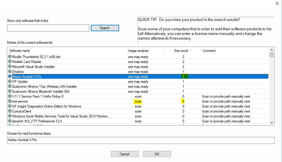 Lan-Inspector 12 screenshot for "Choose Complete Product"