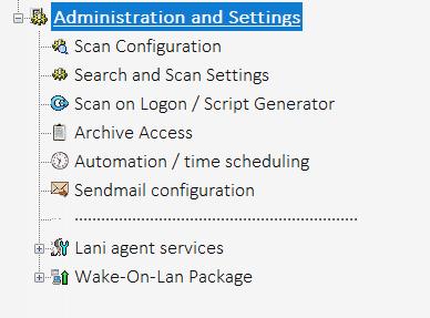 Lan-Inspector 12 screenshot for Administration and Settings