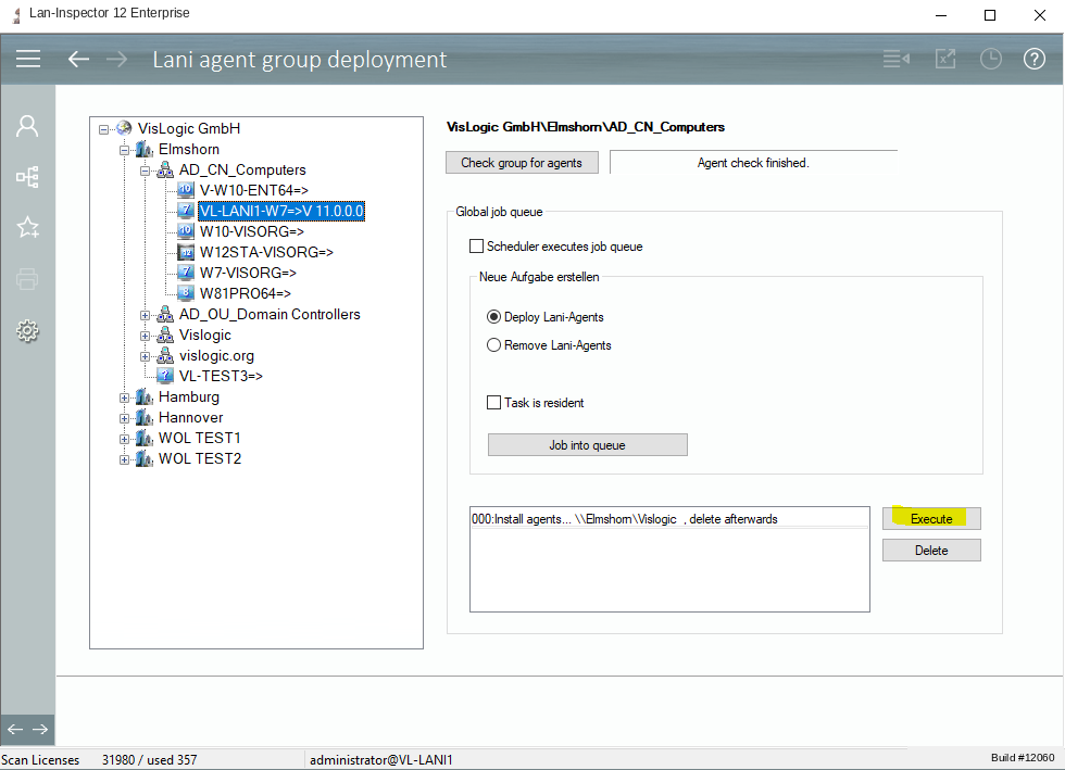 Lan-Inspector 12 screenshot for Deploy Lani Agents to a Group
