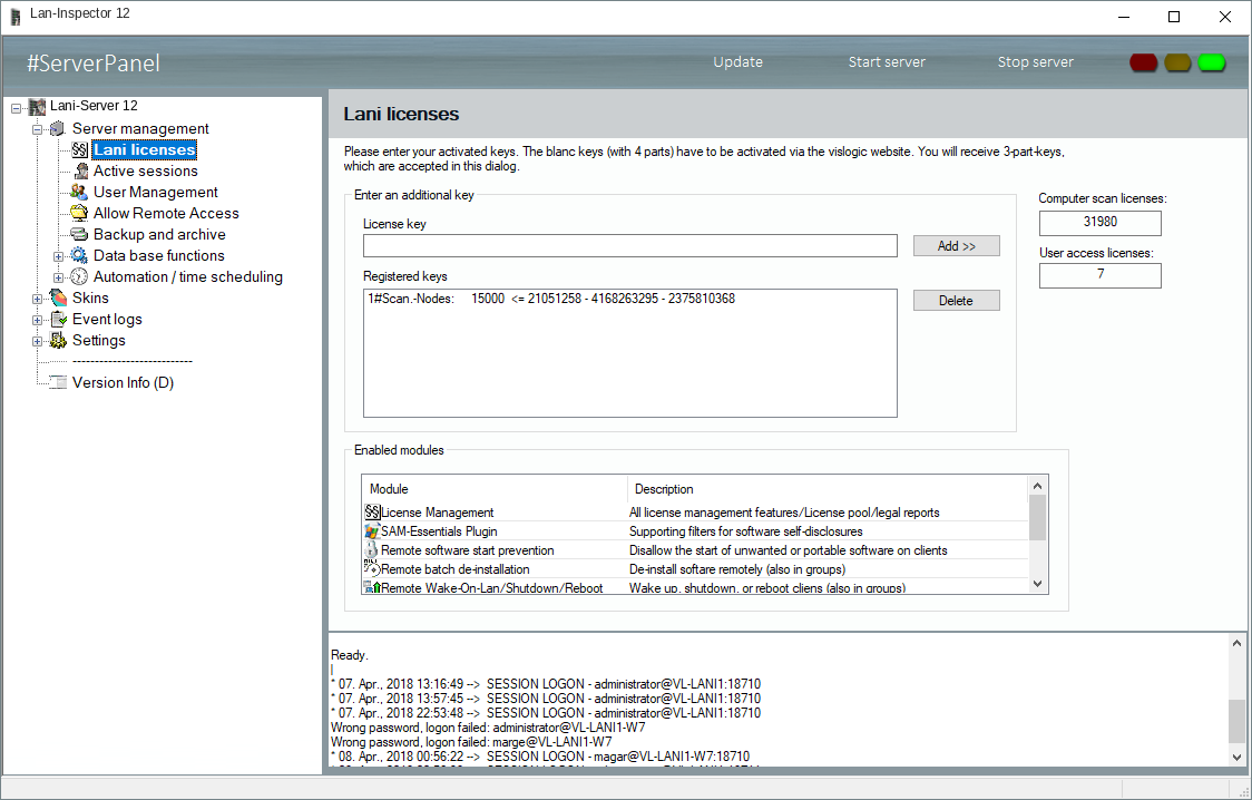 Lan-Inspector 12 screenshot for Enter Lan-Inspector License Keys