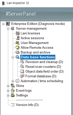 Lan-Inspector 12 screenshot for Database Operations