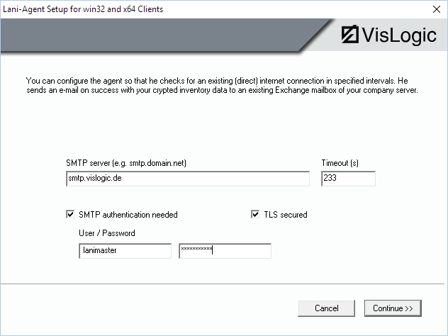 Lan-Inspector 12 screenshot for Inventory via E-Mail Configuration (2)