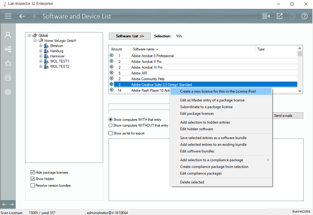 Lan-Inspector 12 screenshot for Create License Entries with Consistent Names (2)