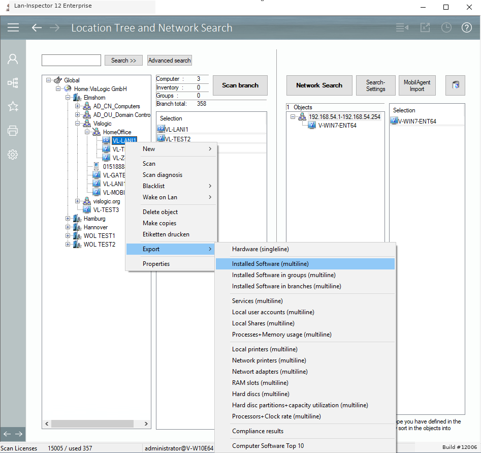 Lan-Inspector 12 screenshot for CSV Exports and Inventory Reports