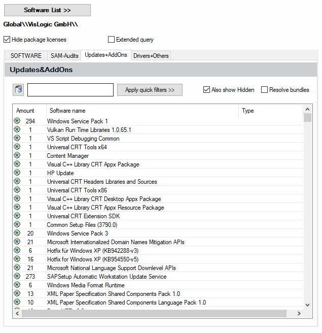 Lan-Inspector 12 screenshot for Updates and Add-ons Tab