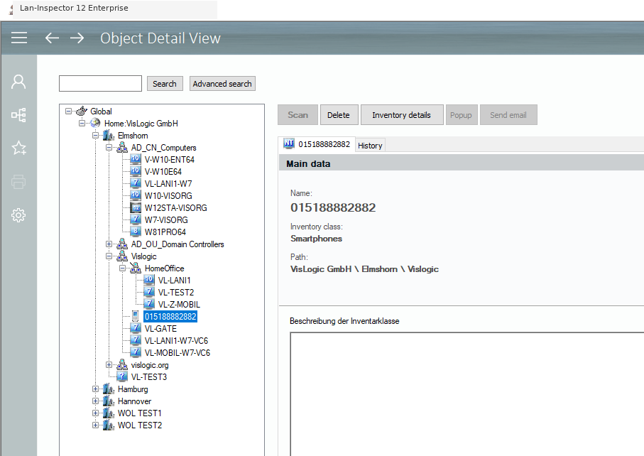 Lan-Inspector 12 screenshot for Object Detail View for Inventory Objects