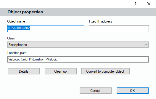 Lan-Inspector 12 screenshot for Inventory Objects: Properties